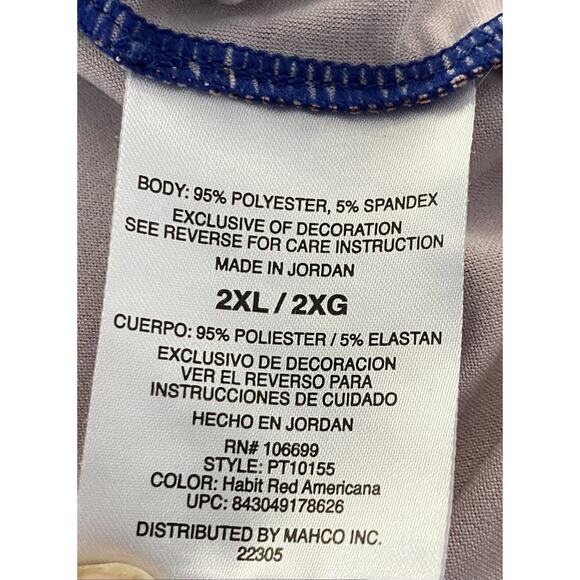 Mens Sz 2XL Habit LS Solar Factor Blue Ombre Flag Graphic Kayak, Outside, Fish - Picture 5 of 8